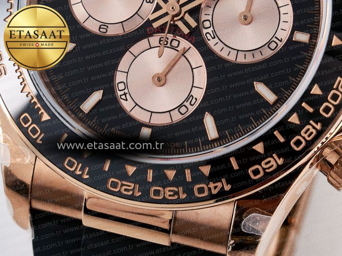 Daytona 126515 QF 1:1 Best Edition Black/RG Dial on Oysterflex Strap SH4131 V5 (48 Hours Power Reserve) - Görsel 13