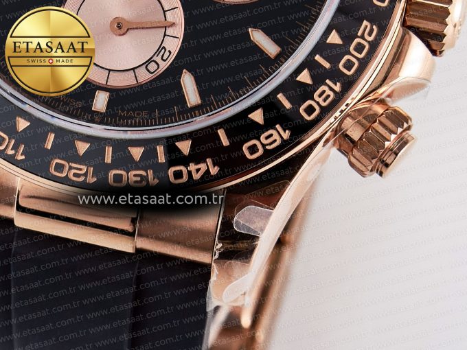 Daytona 126515 QF 1:1 Best Edition Black/RG Dial on Oysterflex Strap SH4131 V5 (48 Hours Power Reserve) - Görsel 14