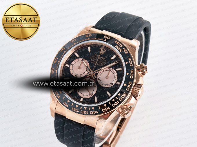 Daytona 126515 QF 1:1 Best Edition Black/RG Dial on Oysterflex Strap SH4131 V5 (48 Hours Power Reserve) - Görsel 2