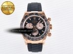 Daytona 126515 QF 1:1 Best Edition Black/RG Dial on Oysterflex Strap SH4131 V5 (48 Hours Power Reserve) - Görsel 3