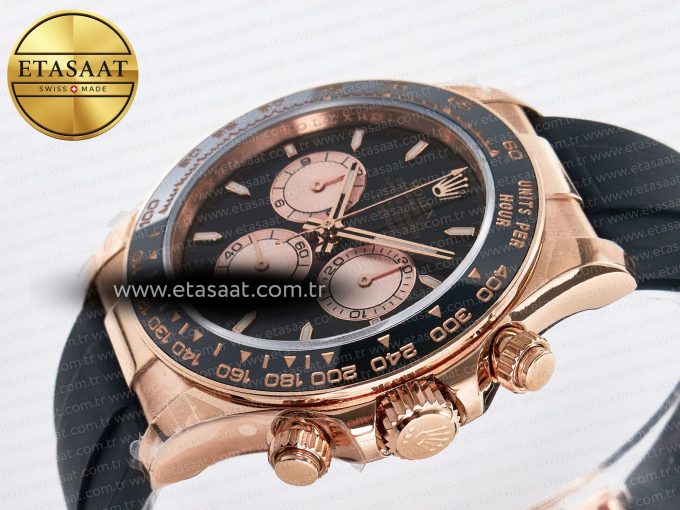Daytona 126515 QF 1:1 Best Edition Black/RG Dial on Oysterflex Strap SH4131 V5 (48 Hours Power Reserve) - Görsel 6