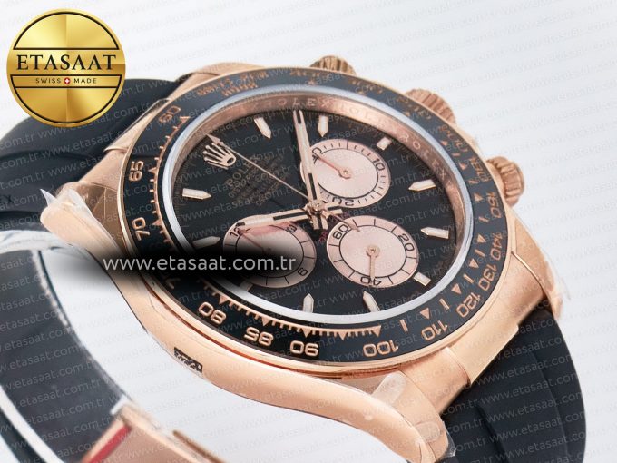 Daytona 126515 QF 1:1 Best Edition Black/RG Dial on Oysterflex Strap SH4131 V5 (48 Hours Power Reserve) - Görsel 7