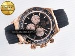 Daytona 126515 QF 1:1 Best Edition Black/RG Dial on Oysterflex Strap SH4131 V5 (48 Hours Power Reserve) - Görsel 8