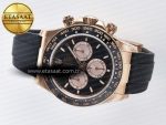 Daytona 126515 QF 1:1 Best Edition Black/RG Dial on Oysterflex Strap SH4131 V5 (48 Hours Power Reserve) - Görsel 9