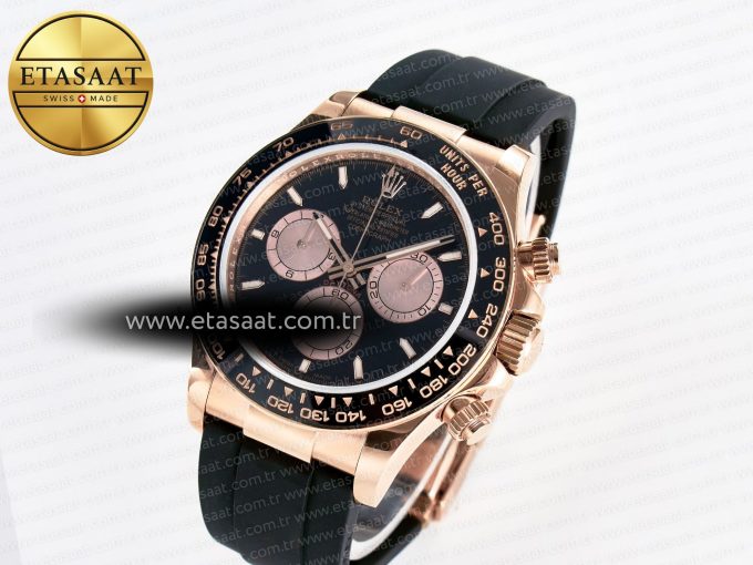 Daytona 126515 QF 1:1 Best Edition Black/RG Dial on Oysterflex Strap SH4131 V6 （Gain Weight） - Görsel 1