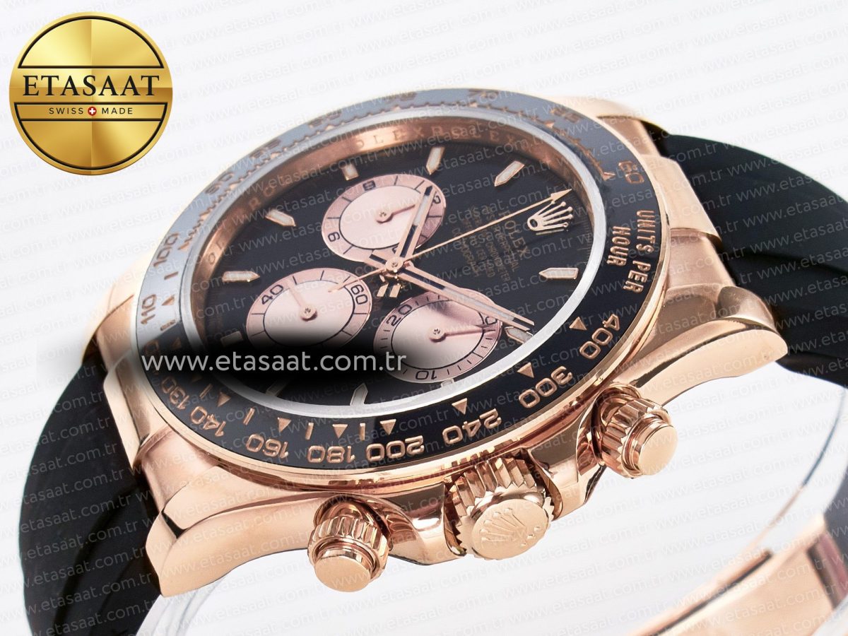 Daytona 126515 QF 1:1 Best Edition Black/RG Dial on Oysterflex Strap SH4131 V6 （Gain Weight） - Görsel 6