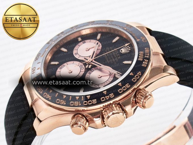 Daytona 126515 QF 1:1 Best Edition Black/RG Dial on Oysterflex Strap SH4131 V6 （Gain Weight） - Görsel 6