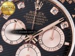 Daytona 126515 QF 1:1 Best Edition Black/RG Diamonds Dial on Oysterflex Strap SH4131 V5 (48 Hours Power Reserve) - Görsel 10