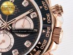 Daytona 126515 QF 1:1 Best Edition Black/RG Diamonds Dial on Oysterflex Strap SH4131 V5 (48 Hours Power Reserve) - Görsel 11