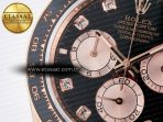 Daytona 126515 QF 1:1 Best Edition Black/RG Diamonds Dial on Oysterflex Strap SH4131 V5 (48 Hours Power Reserve) - Görsel 13