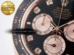Daytona 126515 QF 1:1 Best Edition Black/RG Diamonds Dial on Oysterflex Strap SH4131 V5 (48 Hours Power Reserve) - Görsel 13