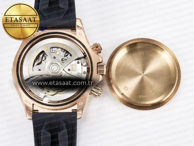 Daytona 126515 QF 1:1 Best Edition Black/RG Diamonds Dial on Oysterflex Strap SH4131 V5 (48 Hours Power Reserve) - Görsel 19