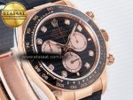 Daytona 126515 QF 1:1 Best Edition Black/RG Diamonds Dial on Oysterflex Strap SH4131 V5 (48 Hours Power Reserve) - Görsel 5