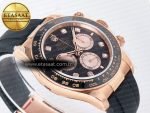 Daytona 126515 QF 1:1 Best Edition Black/RG Diamonds Dial on Oysterflex Strap SH4131 V5 (48 Hours Power Reserve) - Görsel 7