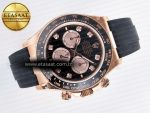 Daytona 126515 QF 1:1 Best Edition Black/RG Diamonds Dial on Oysterflex Strap SH4131 V5 (48 Hours Power Reserve) - Görsel 8
