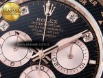 Daytona 126515 QF 1:1 Best Edition Black/RG Diamonds Dial on Oysterflex Strap SH4131 V6（Gain Weight） - Görsel 11