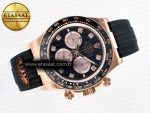 Daytona 126515 QF 1:1 Best Edition Black/RG Diamonds Dial on Oysterflex Strap SH4131 V6（Gain Weight） - Görsel 8