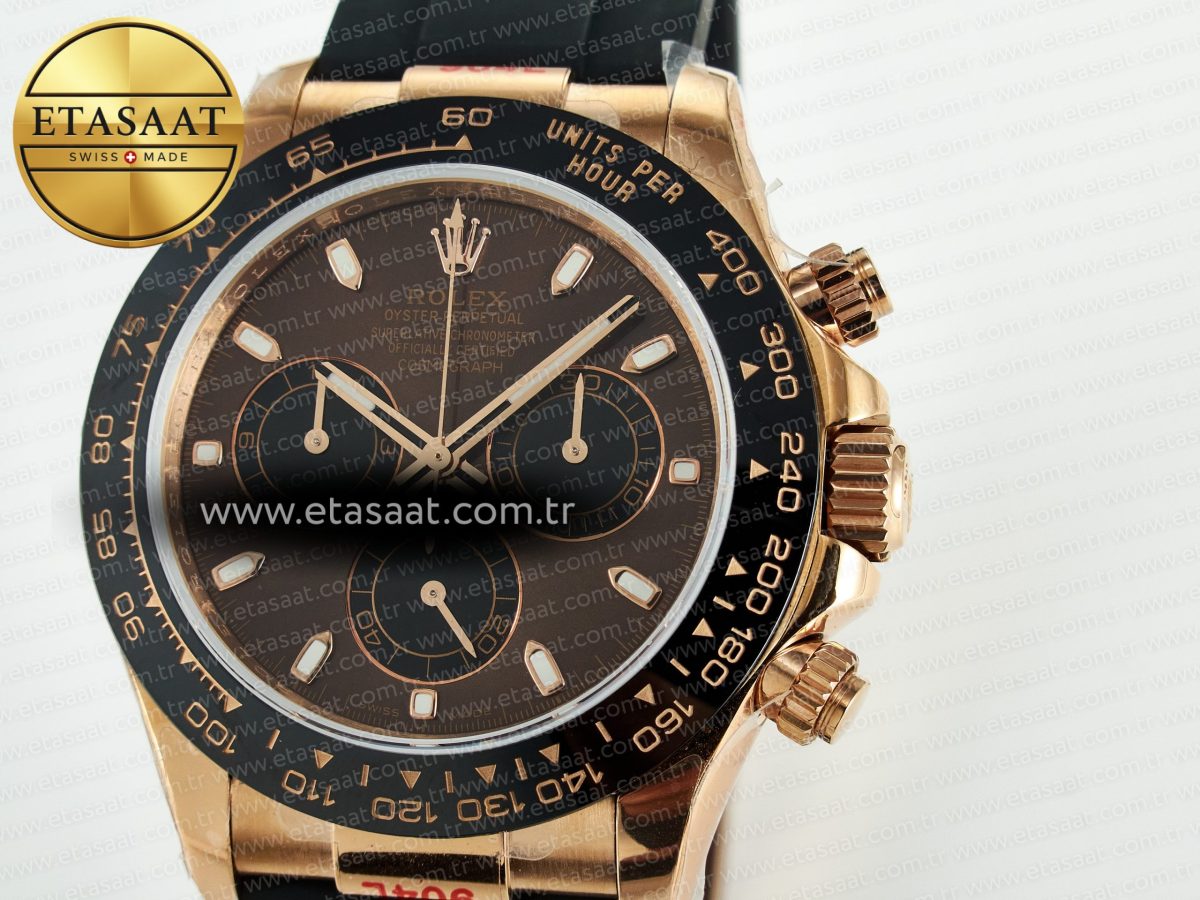 Daytona 126515 QF 1:1 Best Edition Brown/Black Dial Stick Markers On Oyster Bracelet SH4131 V10(Gain Weight) - Görsel 11