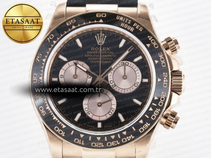 Daytona 126515 QF 1:1 Best Edition RG/Black Dial on Oysterflex Strap QF4131 V10 (48 Hours Power Reserve) - Görsel 4