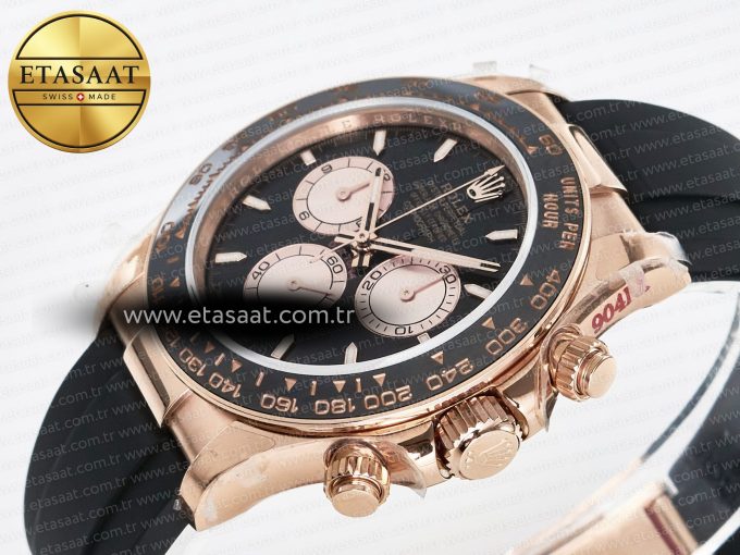 Daytona 126515 QF 1:1 Best Edition RG/Black Dial on Oysterflex Strap QF4131 V10 (48 Hours Power Reserve) - Görsel 6