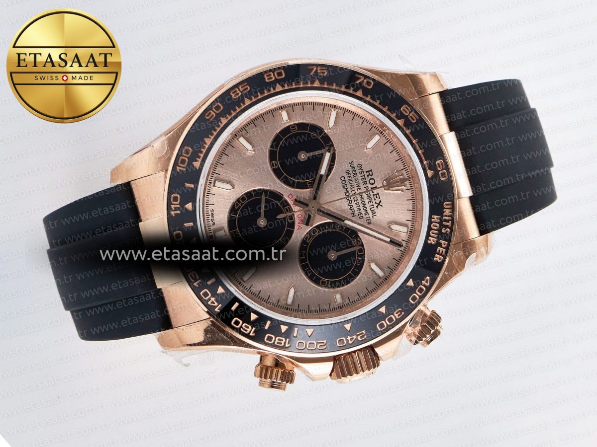 Daytona 126515 QF 1:1 Best Edition RG/Black Dial on Oysterflex Strap SH4131 V5 - Görsel 8