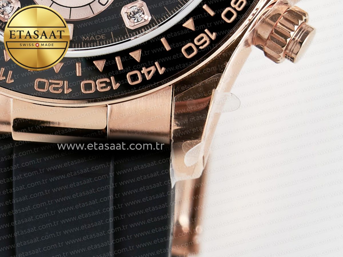 Daytona 126515 QF 1:1 Best Edition RG/Black Diamonds Dial on Oysterflex Strap QF4131 V10 (48 Hours Power Reserve) - Görsel 14