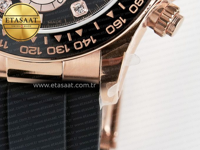 Daytona 126515 QF 1:1 Best Edition RG/Black Diamonds Dial on Oysterflex Strap QF4131 V10 (48 Hours Power Reserve) - Görsel 14