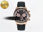 Daytona 126515 QF 1:1 Best Edition RG/Black Diamonds Dial on Oysterflex Strap QF4131 V10 (48 Hours Power Reserve) - Görsel 3