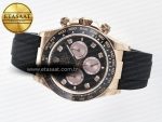 Daytona 126515 QF 1:1 Best Edition RG/Black Diamonds Dial on Oysterflex Strap QF4131 V10 (48 Hours Power Reserve) - Görsel 9