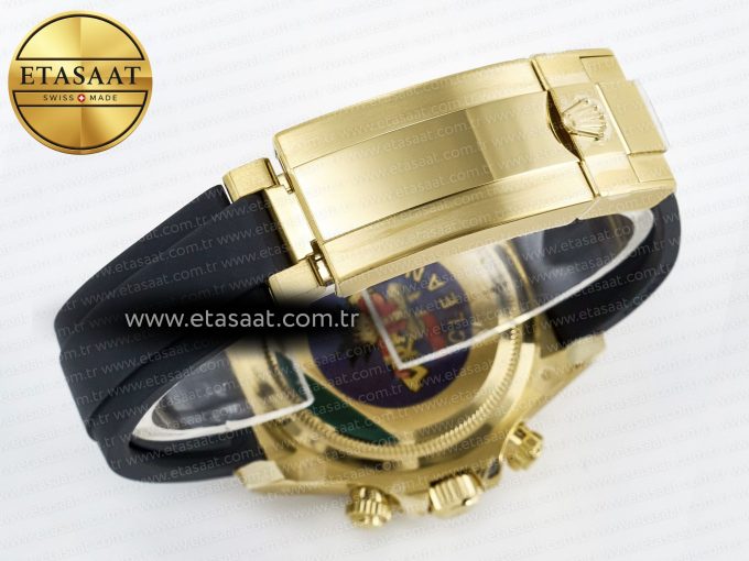 Daytona 126518 Clean YG 1:1 Best Edition Black/YG Dial on Oysterflex Rubber Strap SH4131 - Görsel 17