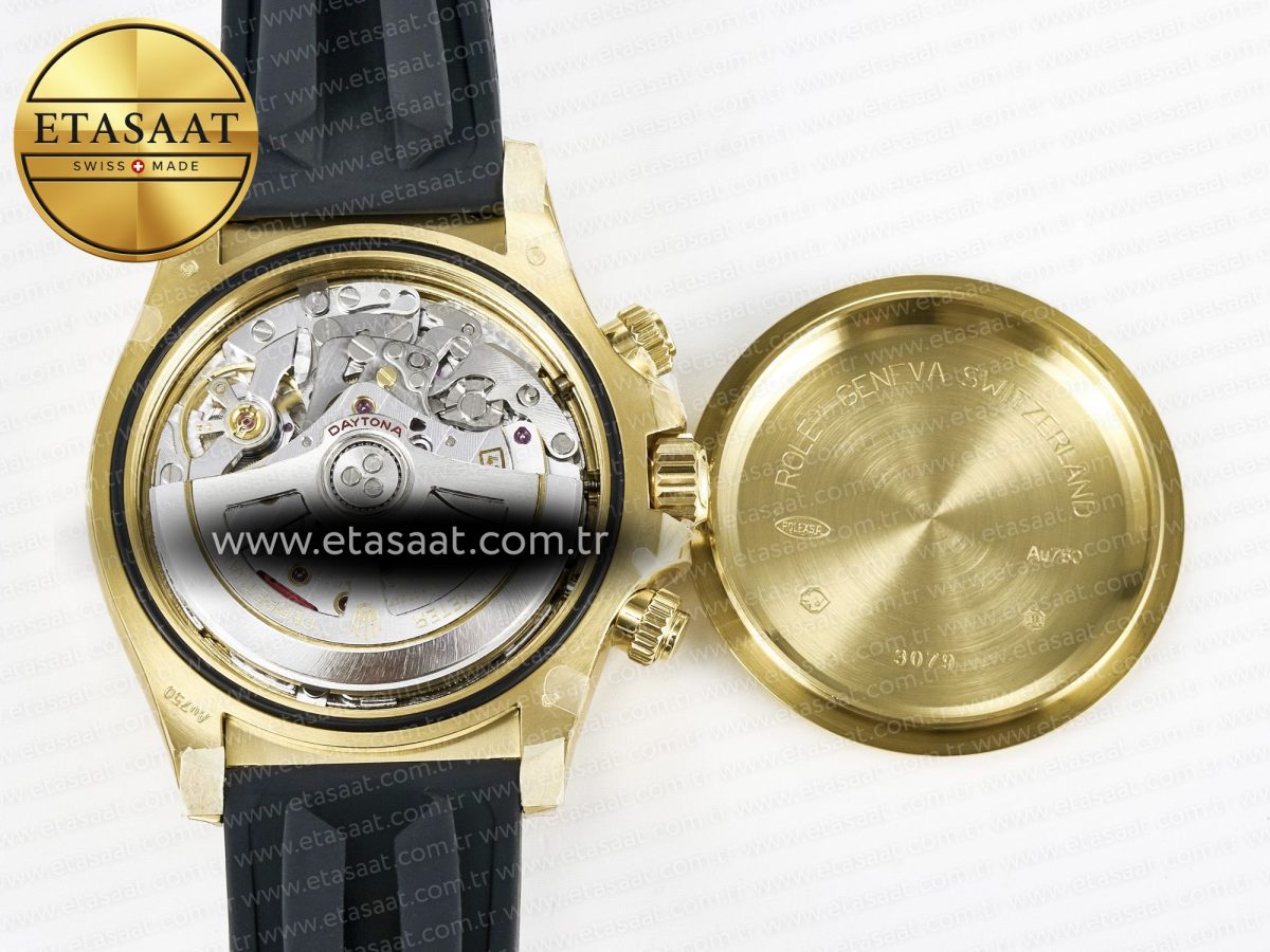 Daytona 126518 Clean YG 1:1 Best Edition Black/YG Dial on Oysterflex Rubber Strap SH4131 - Görsel 19