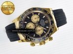 Daytona 126518 Clean YG 1:1 Best Edition Black/YG Dial on Oysterflex Rubber Strap SH4131 - Görsel 8