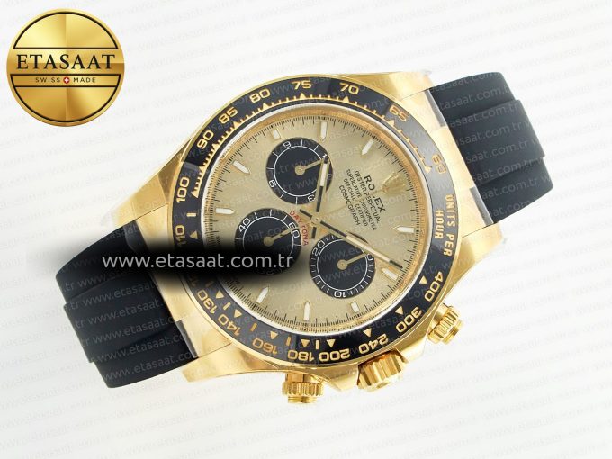 Daytona 126518 Clean YG 1:1 Best Edition YG Dial on Oysterflex Rubber Strap SH4131 - Görsel 8