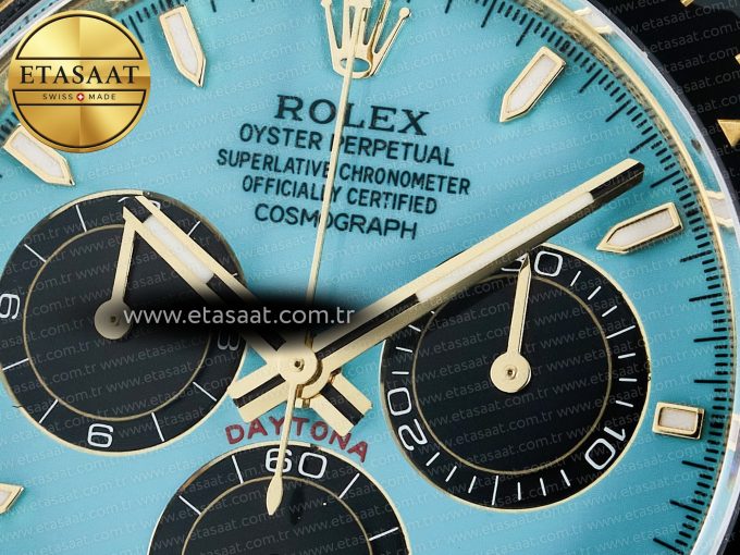 Daytona 126518 Gain Weight APSF 1:1 Best Edition Tiffany Turquoise Blue Dial Sticks Markers on Oysterflex Strap SH4131 - Görsel 10