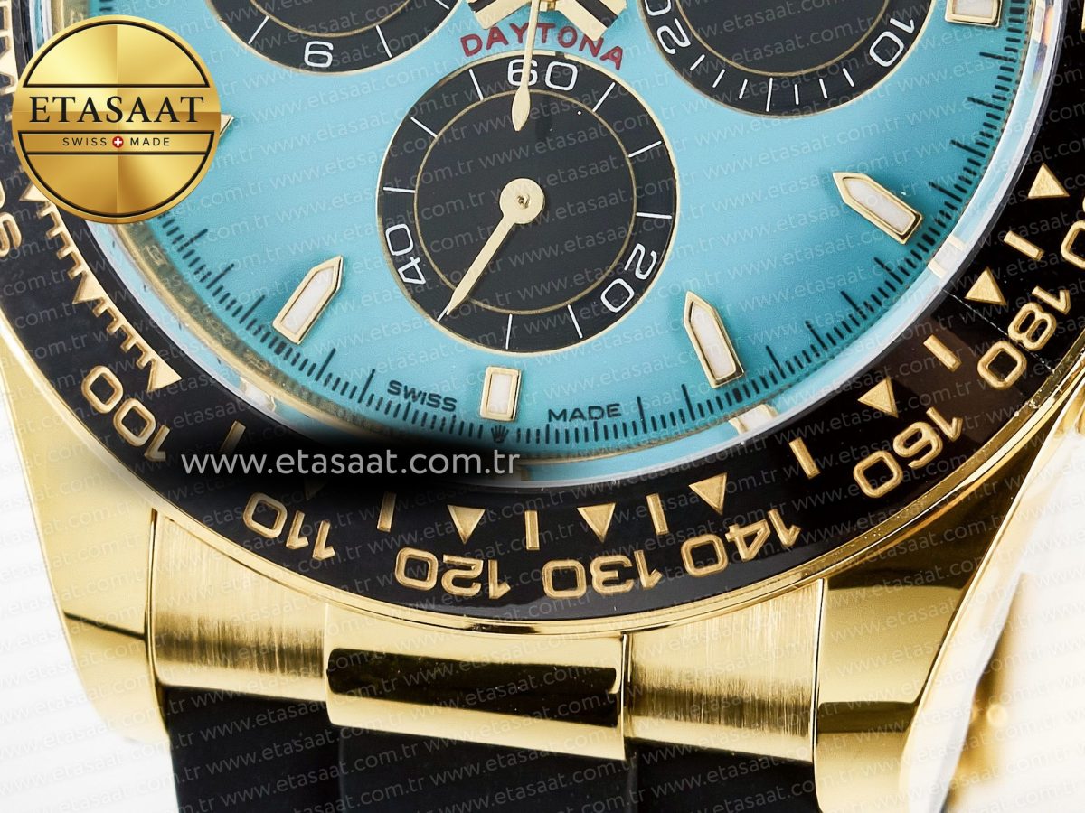 Daytona 126518 Gain Weight APSF 1:1 Best Edition Tiffany Turquoise Blue Dial Sticks Markers on Oysterflex Strap SH4131 - Görsel 11