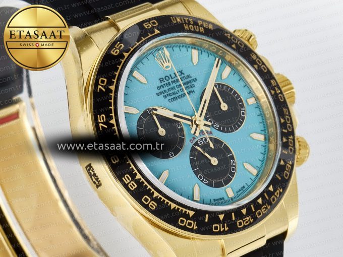 Daytona 126518 Gain Weight APSF 1:1 Best Edition Tiffany Turquoise Blue Dial Sticks Markers on Oysterflex Strap SH4131 - Görsel 5
