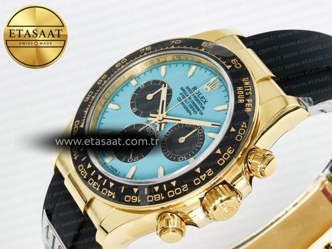 Daytona 126518 Gain Weight APSF 1:1 Best Edition Tiffany Turquoise Blue Dial Sticks Markers on Oysterflex Strap SH4131 - Görsel 6