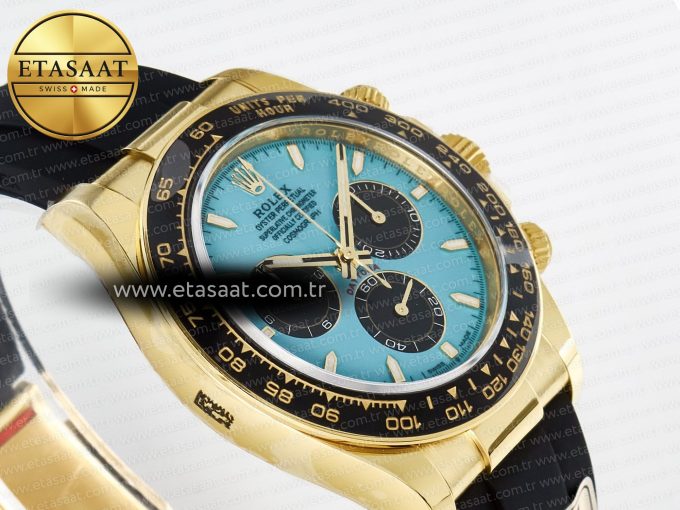 Daytona 126518 Gain Weight APSF 1:1 Best Edition Tiffany Turquoise Blue Dial Sticks Markers on Oysterflex Strap SH4131 - Görsel 7