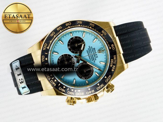 Daytona 126518 Gain Weight APSF 1:1 Best Edition Tiffany Turquoise Blue Dial Sticks Markers on Oysterflex Strap SH4131 - Görsel 8
