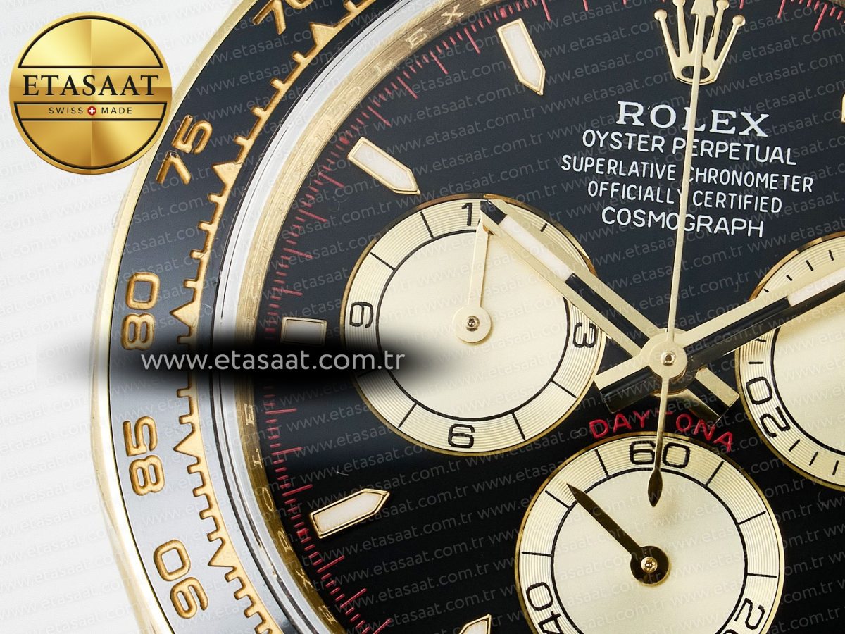 Daytona 126518 QF 1:1 Best Edition Black/YG Dial on Oysterflex Strap SH4131 V6（Gain Weight） - Görsel 10