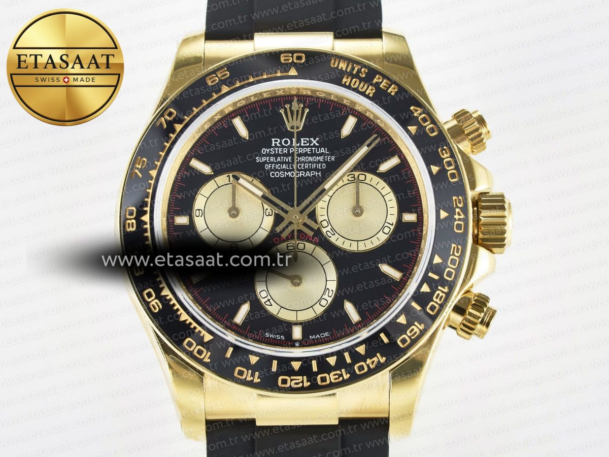 Daytona 126518 QF 1:1 Best Edition Black/YG Dial on Oysterflex Strap SH4131 V6（Gain Weight） - Görsel 4