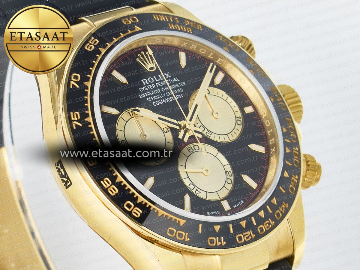 Daytona 126518 QF 1:1 Best Edition Black/YG Dial on Oysterflex Strap SH4131 V6（Gain Weight） - Görsel 5