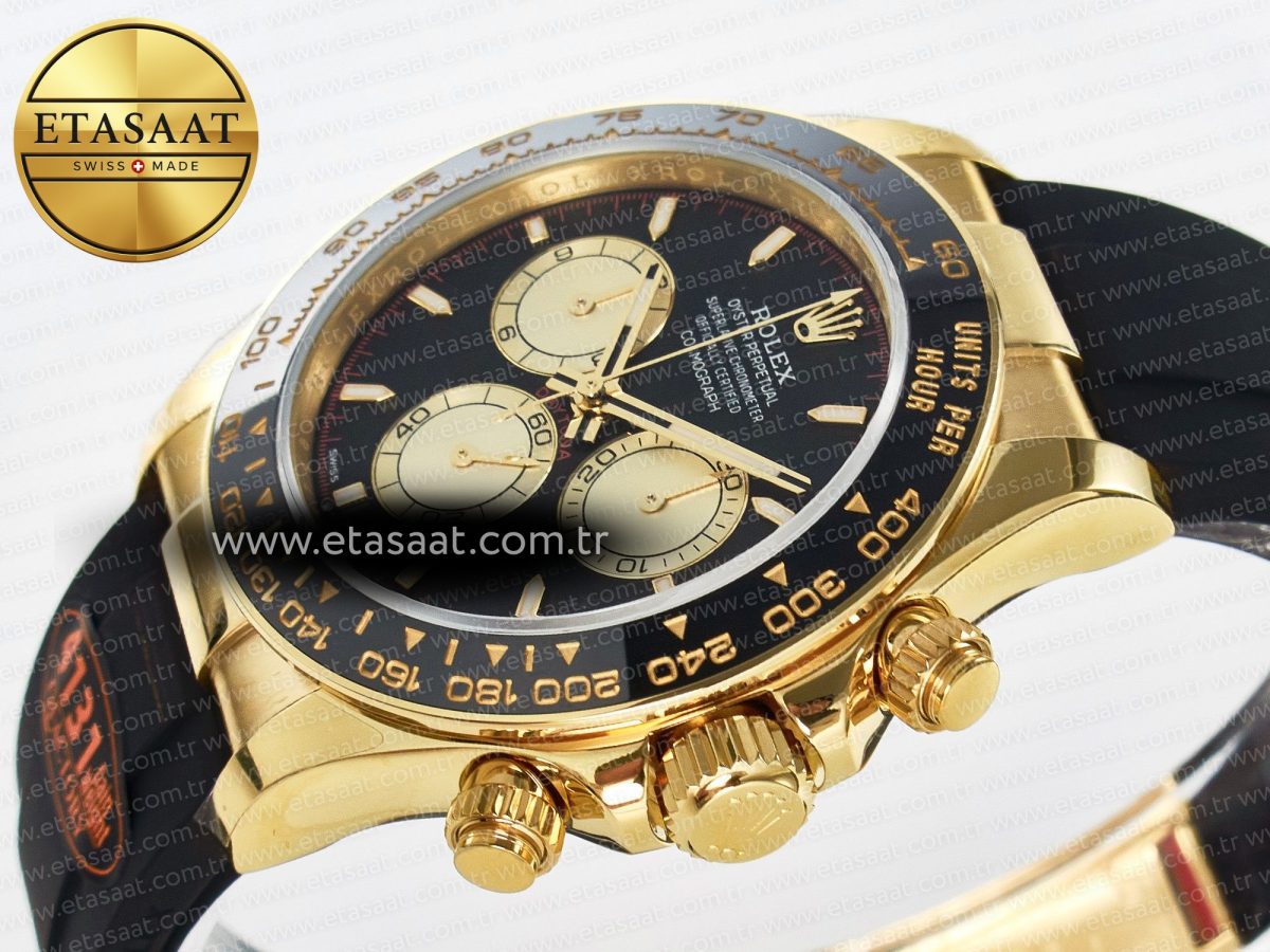Daytona 126518 QF 1:1 Best Edition Black/YG Dial on Oysterflex Strap SH4131 V6（Gain Weight） - Görsel 6