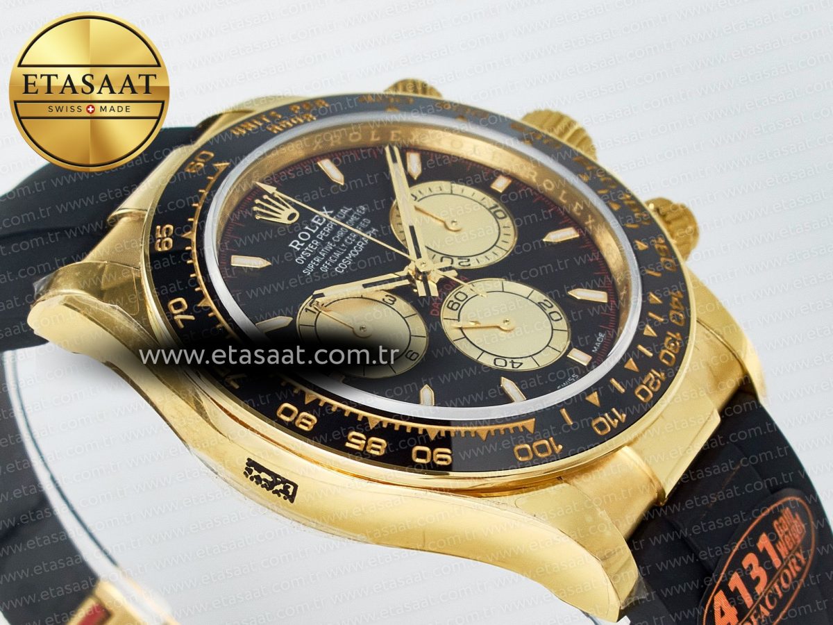 Daytona 126518 QF 1:1 Best Edition Black/YG Dial on Oysterflex Strap SH4131 V6（Gain Weight） - Görsel 7