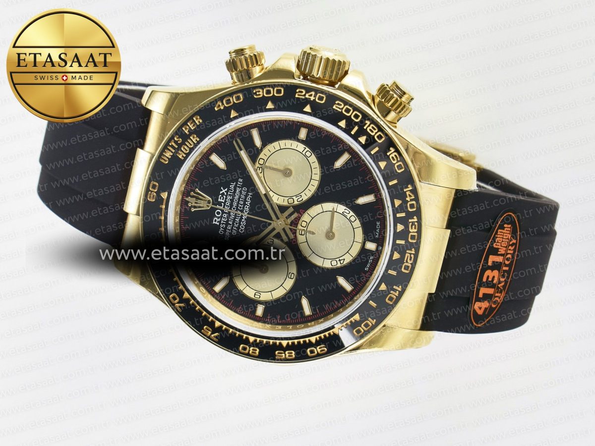 Daytona 126518 QF 1:1 Best Edition Black/YG Dial on Oysterflex Strap SH4131 V6（Gain Weight） - Görsel 9