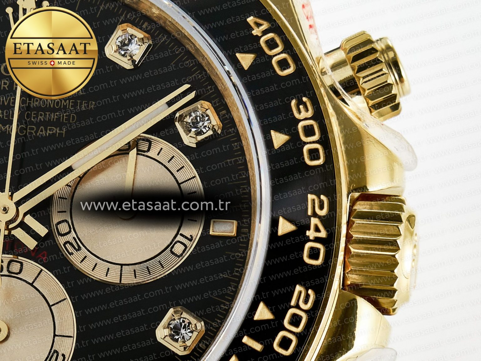 Daytona 126518 QF 1:1 Best Edition Black/YG Diamonds Dial on Oysterflex Strap QF4131 V10 (48 Hours Power Reserve) - Görsel 11