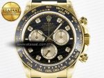 Daytona 126518 QF 1:1 Best Edition Black/YG Diamonds Dial on Oysterflex Strap QF4131 V10 (48 Hours Power Reserve) - Görsel 4