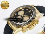 Daytona 126518 QF 1:1 Best Edition Black/YG Diamonds Dial on Oysterflex Strap QF4131 V10 (48 Hours Power Reserve) - Görsel 6