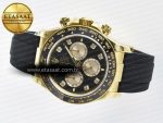 Daytona 126518 QF 1:1 Best Edition Black/YG Diamonds Dial on Oysterflex Strap QF4131 V10 (48 Hours Power Reserve) - Görsel 9