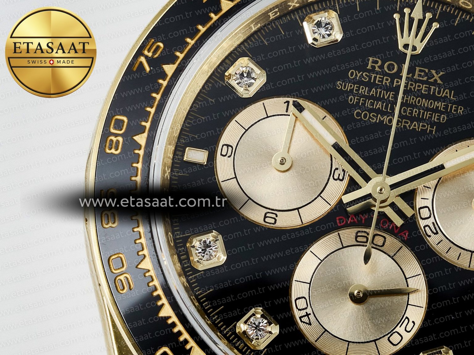 Daytona 126518 QF 1:1 Best Edition Black/YG Diamonds Dial on Oysterflex Strap SH4131 V6（Gain Weight） - Görsel 10
